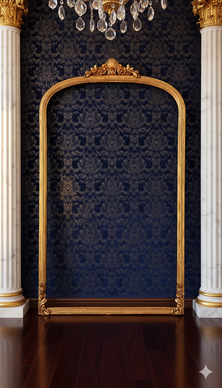 Regalia Aureum Hand-Carved Arch Mirror Regalia Aureum Hand-Carved Arch Mirror