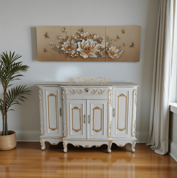 Celestia Royale Hand-Carved Luxury Sideboard Cabinet