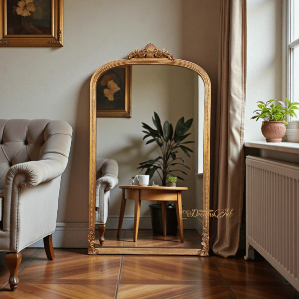 Regalia Aureum Hand-Carved Arch Mirror Regalia Aureum Hand-Carved Arch Mirror