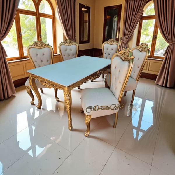 Rajwada Elegance Hand-Carved Royal Dining Set Rajwada Elegance Hand-Carved Royal Dining Set