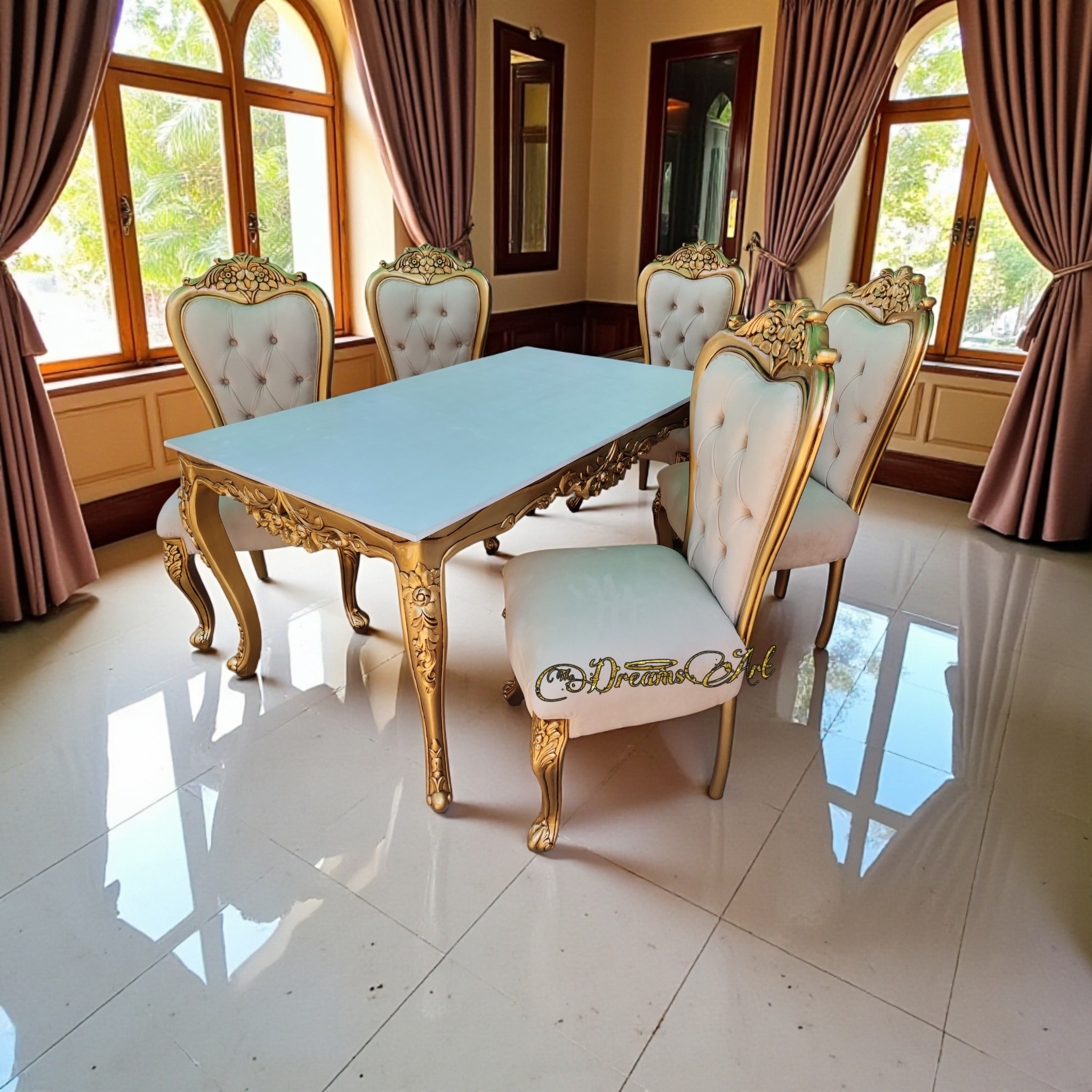 Rajwada Elegance Hand-Carved Royal Dining Set