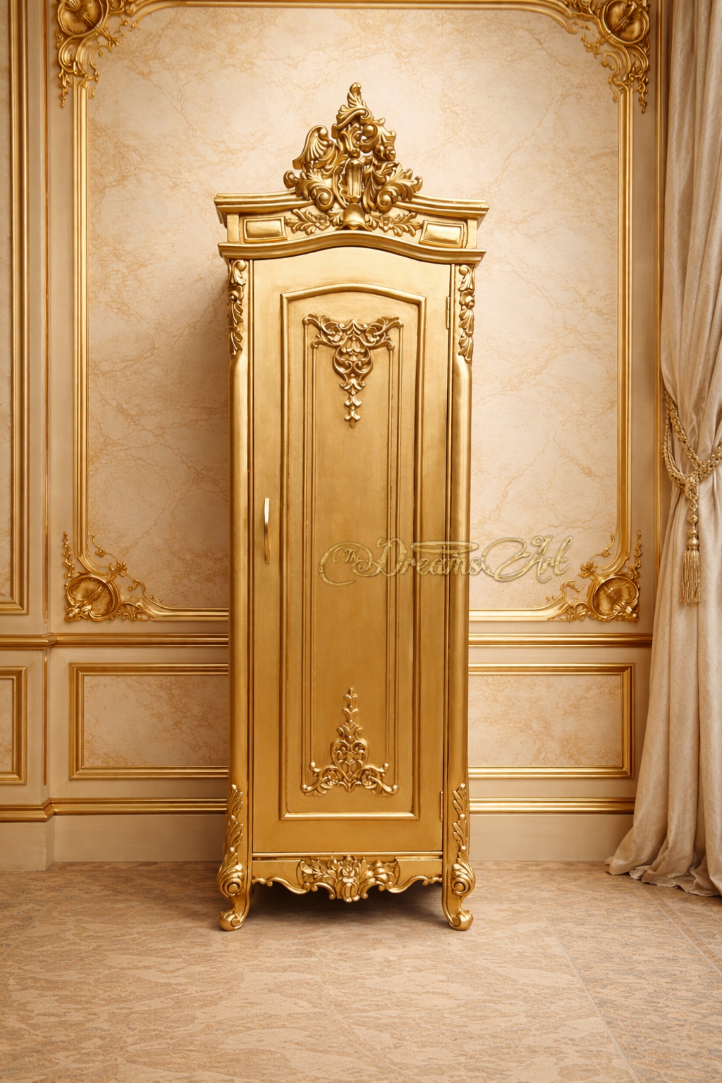 Maharaja Suvarna Royale Hand-Carved Wooden Almirah