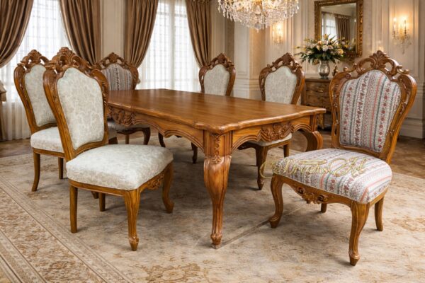 Maharaja Royale Heritage Hand-Carved Dining Ensemble