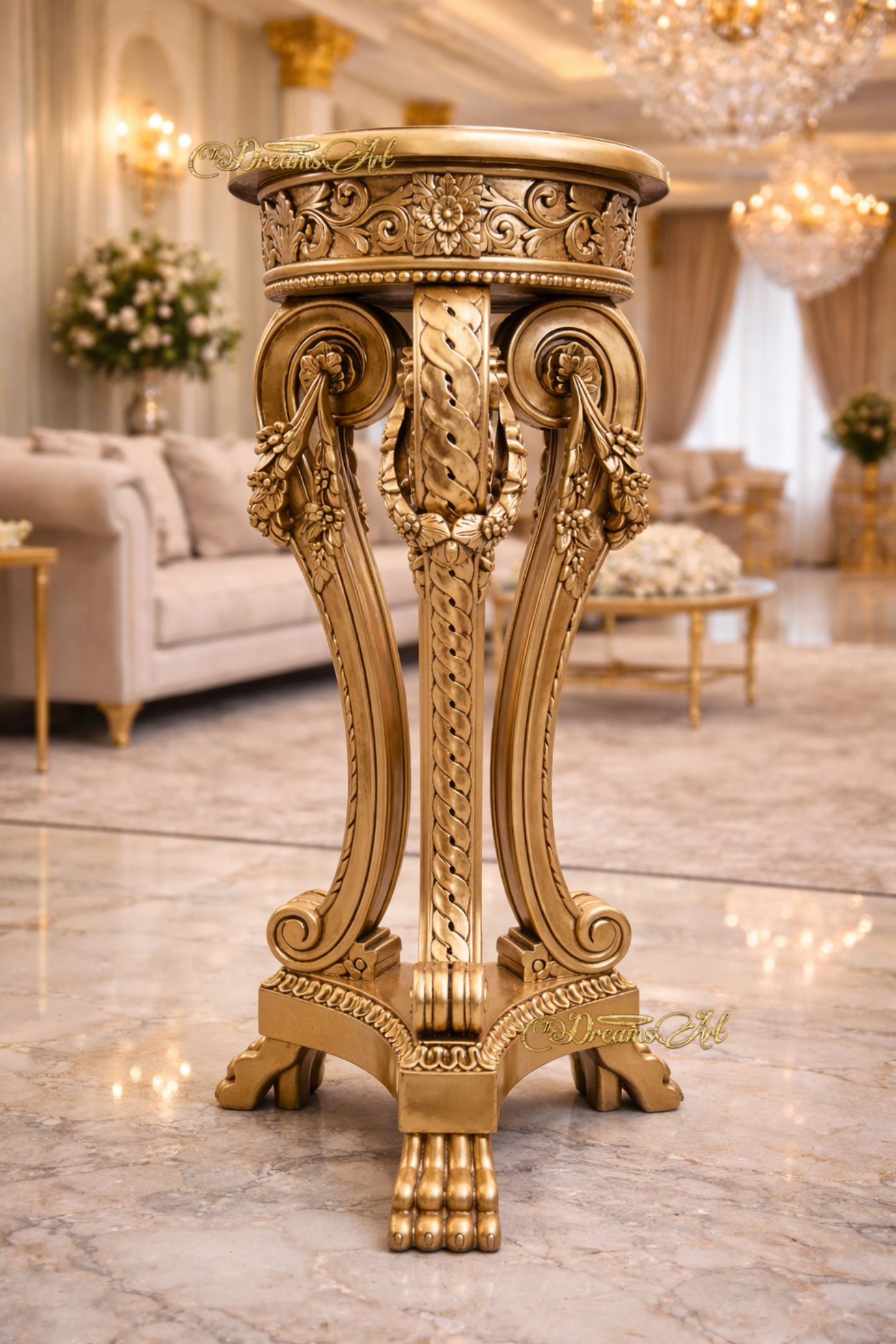 The Aurum Majesty Hand-Carved Pedestal