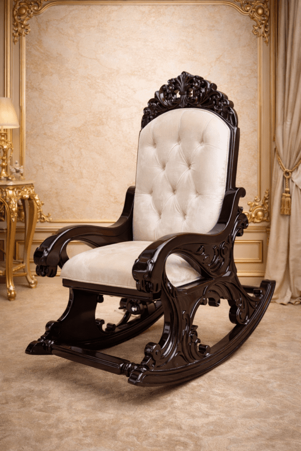 Maharaja Serenity Hand-Carved Royal Rocking Chair
