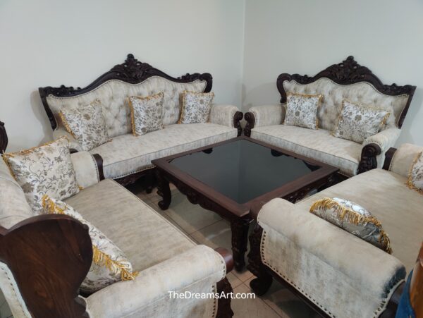 Imperial Elegance Hand-Carved Luxury Sofa Set (2+2+3)