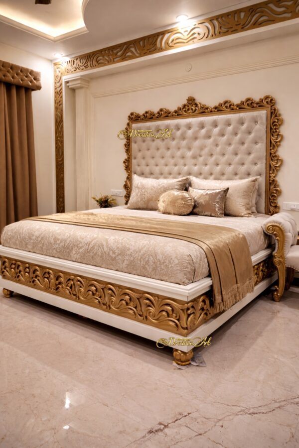 The Aurum Royale Hand-Carved Luxury Bed