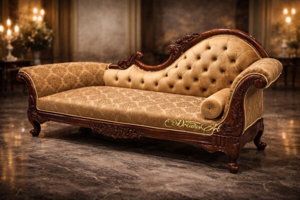 The Versailles Regal Hand-Carved Chaise Lounge