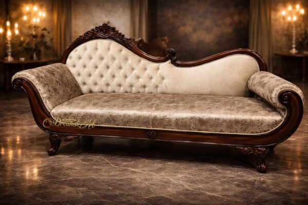 The Imperial Grace Hand-Carved Chaise Lounge