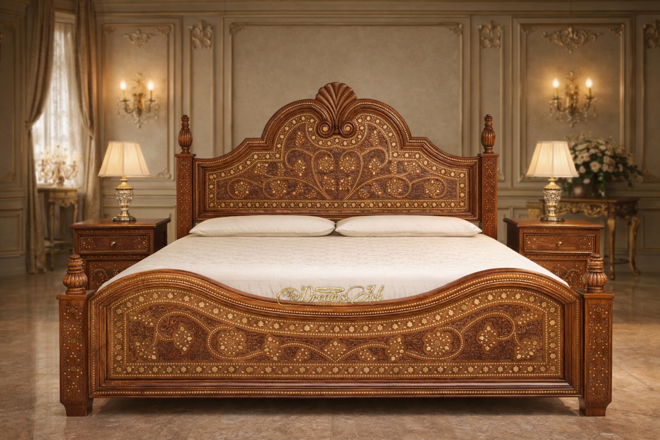 The Maharaja Heritage Hand-Carved Luxury Bed