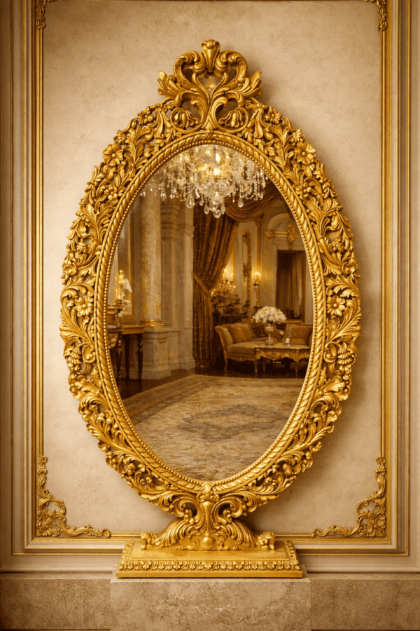 Royal Heritage Gold Carved Mirror