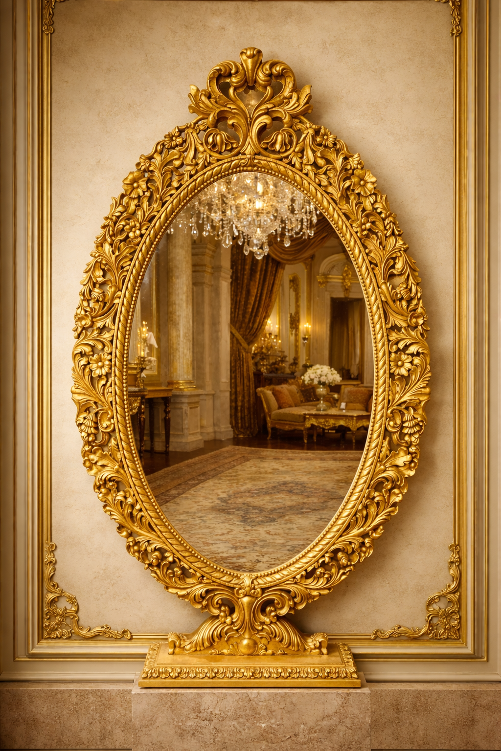 Royal Heritage Gold Carved Mirror