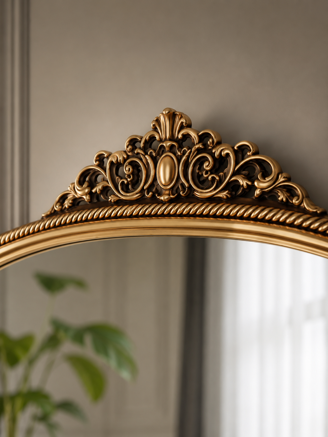 Royal Heritage Gold Arch Mirror – Hand-Carved Luxury Floor Mirror Royal Heritage Gold Arch Mirror – Hand-Carved Luxury Floor Mirror