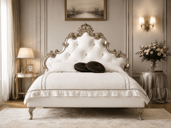 Royal Versailles Tufted Bed – Hand-Carved Luxury Bedroom Masterpiece Royal Versailles Tufted Bed – Hand-Carved Luxury Bedroom Masterpiece