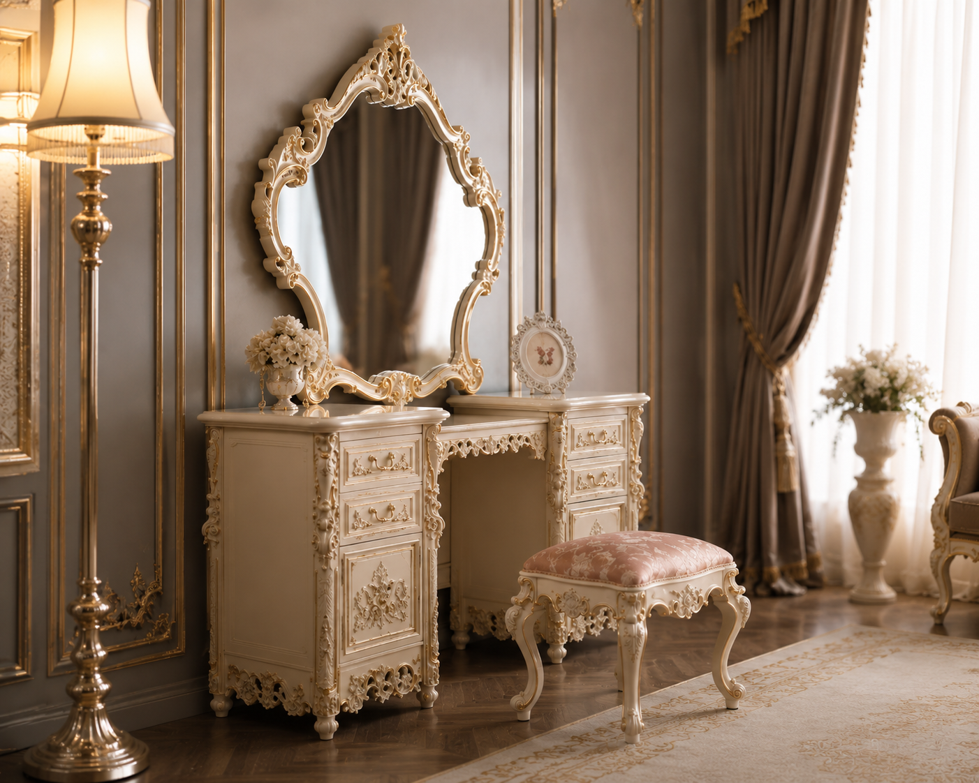 ChatGPT Royal Ivory Heritage Dressing Table SetMay 24, 2026, 04_30_38 PM Royal Ivory Heritage Dressing Table Set