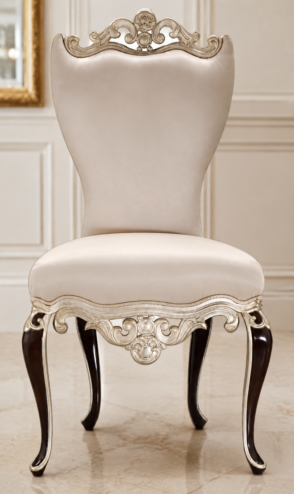 Royal Ivory Heritage Hand-Carved Dining Chair