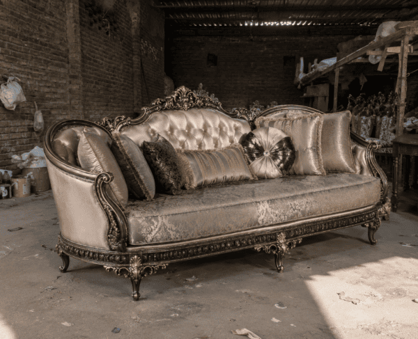 Luxury Royal Hand-Carved Teakwood Sofa Set