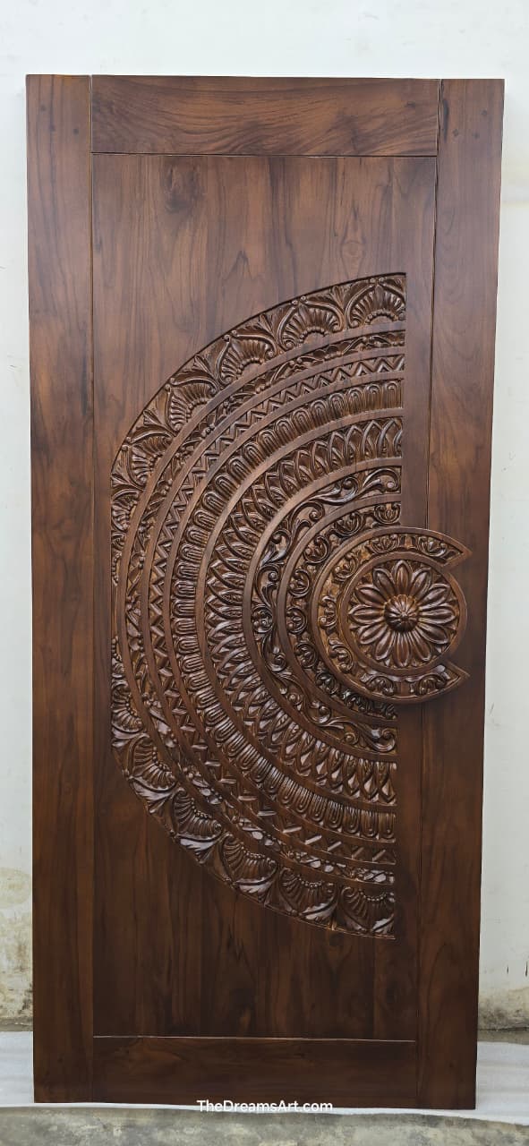 Solid Wood Hand-Carved Main Entrance Door
